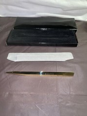 Vintage Roche Pharmaceutical Recognition Pen HIVID MAZICON Roche 1992 Gold Metal