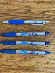 LOT OF 4 ACTONEL Pharmaceutical Pens; Drug Rep; Chusioned Grip; FREE SHIP