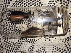 2 Vtg Modern Mid Century Rx Drinking Glasses Gold Plated Pharmacy, Apothecary