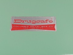 Vintage Seafoam Green MCM locking DrugSafe Apothecary Drug Store Pharmacy NOS