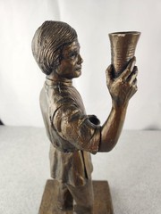 XL Bronze Apothecary Pharmacist Pharmacy Statue Trophy Award Figure Vtg