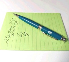 Vintage Pfizer Lipitor Pharmaceutical Ballpoint Pen Blue Metal Drug Rep