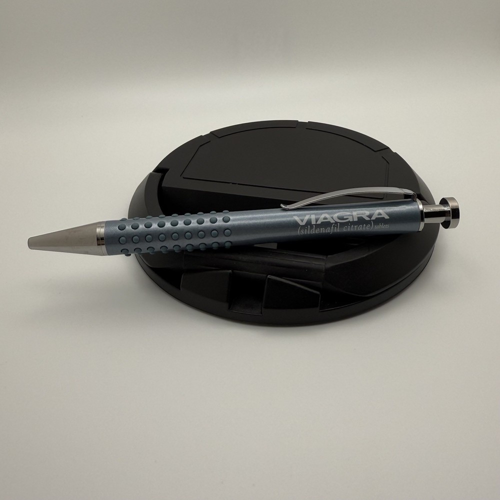 Pfizer Viagra Promotional Pen. Rare Blue/Grey Body Color With Grips