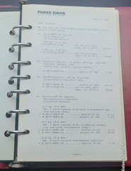 1982 Parke Davis Pharmaceutical Sales Rep Price Guide 7-Ring Binder Catalog VTG