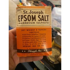Vintage St Joseph Epsom Salt Box Plough Inc Memphis TN Apothecary Collectible