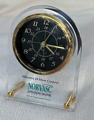 NORVASC Promotional Desk Clock Pharmaceutical Drug Rep Collectible Pfizer Pharma