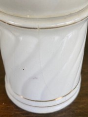 VTG Asprin Porcelain Ceramic Canister w/ Lid Bathroom Decor Antique Apothecary