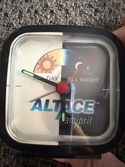 Altace Pharmaceutical Drug Advertising Promo Desk Travel Alarm Clock Vtg Works
