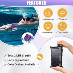 BECOJADDE Ankle Weights for Women Wrist Weights Set of 2 (1 lb/2 lb Each) Adj…