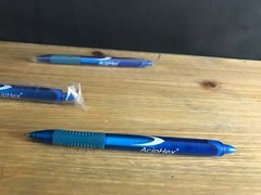 Lot of 3 ACIPHEX Drug Rep Pharmaceutical COLLECTIBLE Clicker Pens Rubber Grip