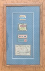 Framed Vintage Apothecary & Vanity Items 18×11″ Ex-Lax Cannon’s Iowa City IA