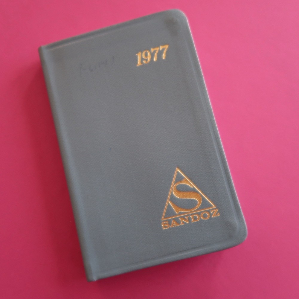Vintage Sandoz Pharmaceutical Advertising Datebook Reference Rep Guide 1977