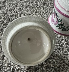 Vtg Apothecary Pharmacy Ceramic Jar “Pil Termini” ATH Western Germany Floral