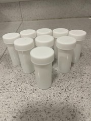 Centor 1 Oz White Plastic Ointment Jars With White Caps (9 JARS) SHIPS FREE!