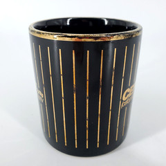 Cefobid Black Gold Stripes Coffee Mug Cup Pharmaceutical Drug Rep Pharma Promo