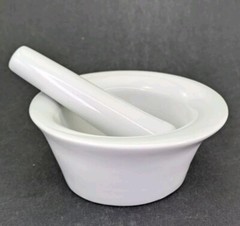 Trudeau Mortar Pestle Pharmacy Apothecary Porcelain Ceramic