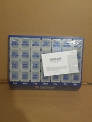 Seroquel Pharmaceutical Drug Rep 7-Day Pill Organizer Holder Sorter