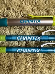 CHANTIX PENS Pharmaceutical Promotional Drug Rep Advertising Promo Plastic