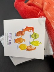 Actos Pharmaceutical Drug Rep Plush Beanbag Toy W/Tags Red