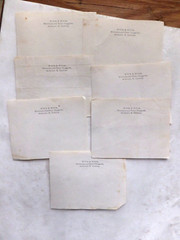 Seven ca.1930’s Note Pad Sheets. William Wilhite, Druggists. Anderson, South Car