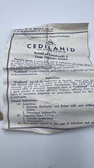 RARE Vintage SANDOZ CEDILANID Glass Tube w/box and Instructions EMPTY