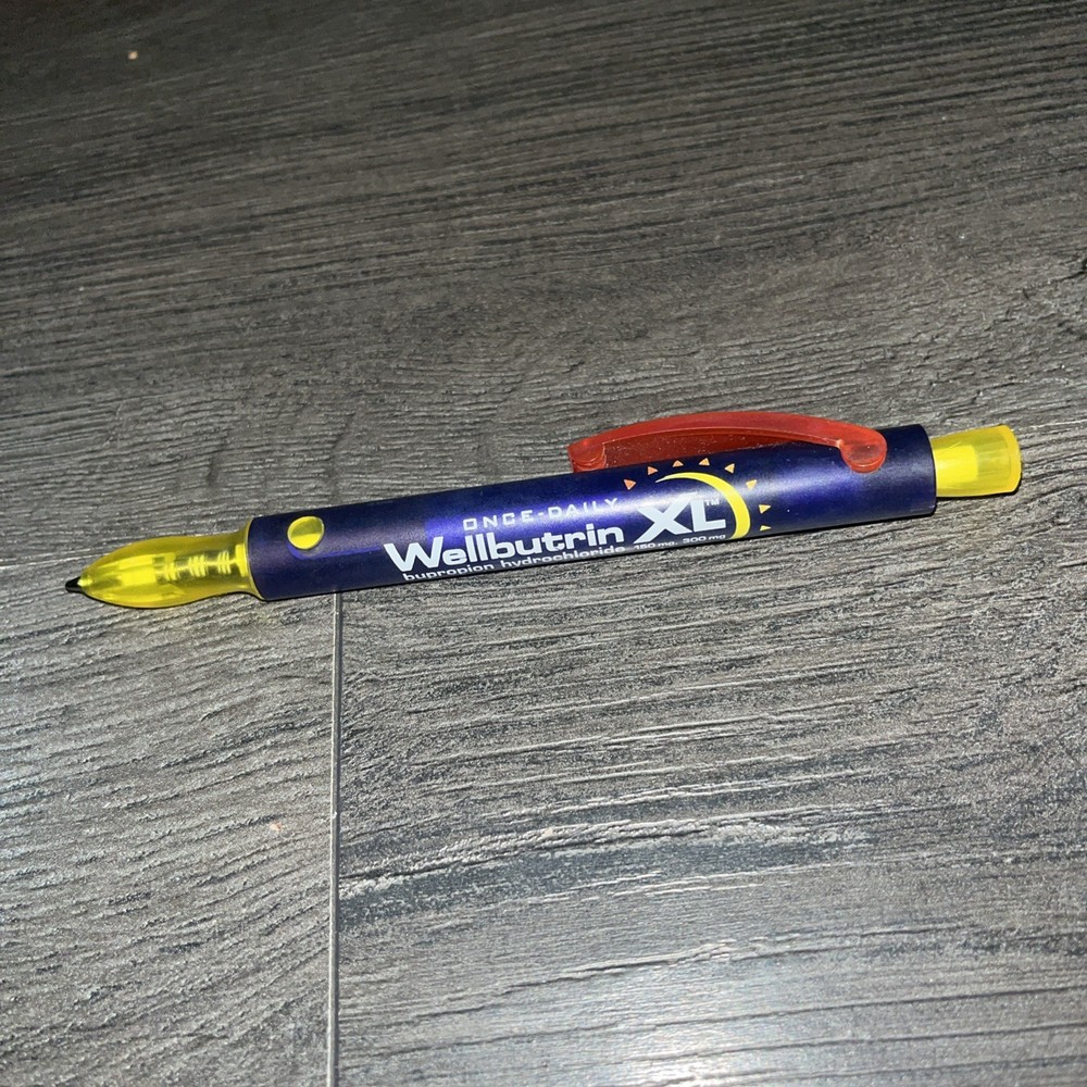 Drug Rep Wellbutrein XL Colorful   Collectible Pen Plastic Unique Pharmaceutical