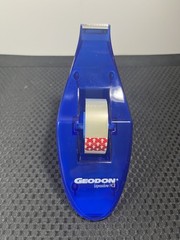 VTG GEODON 1990’s ? BLUE TAPE DISPENSER/PAPERWEIGHT Pharma Drug Rep Logo