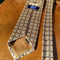 Pfizer Neck Tie Silk Blue Pill Yellow Men’s Necktie Pharmaceutical Gift