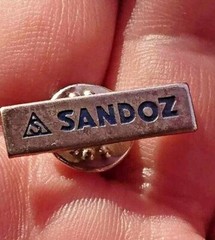 🔴SANDOZ Pharmaceuticals pin LSD Albert Hofmann Logo pin badge🔴