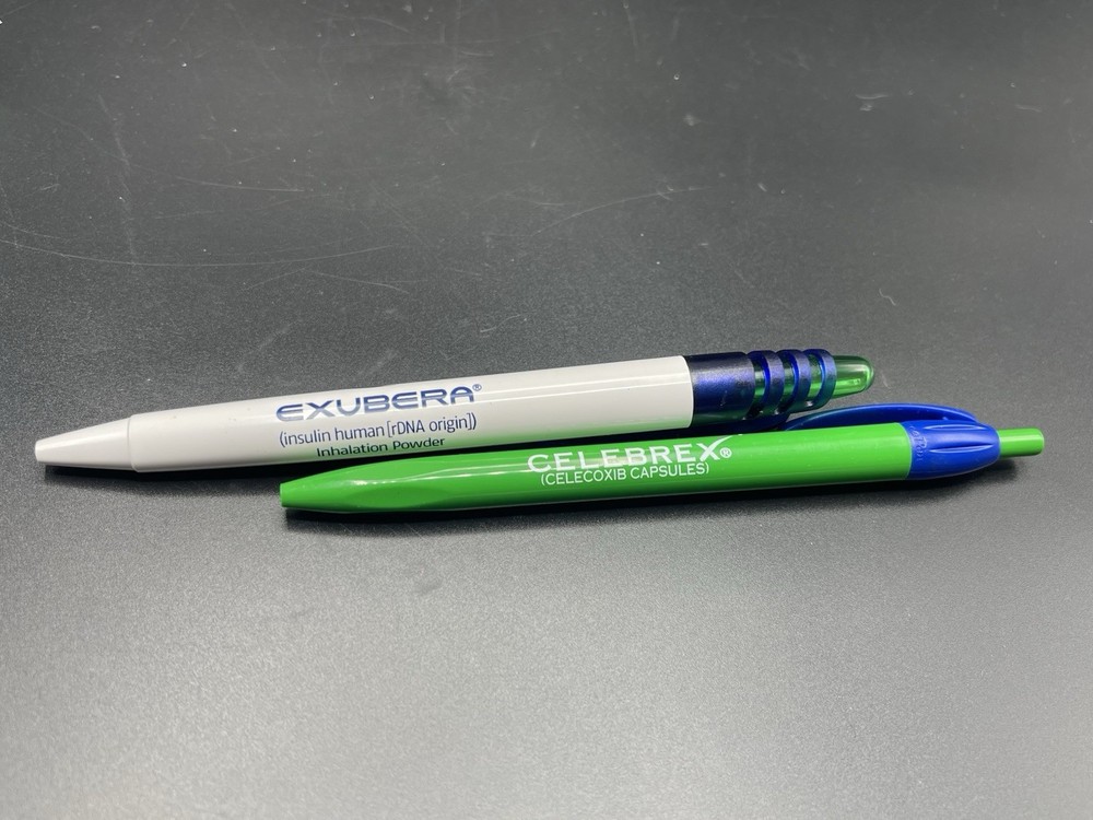 Exubera & Celebrex Pharmaceutical Drug Rep Leece Pens