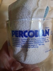 Rare Vintage Percocet/Percodan Footed Glass Mug