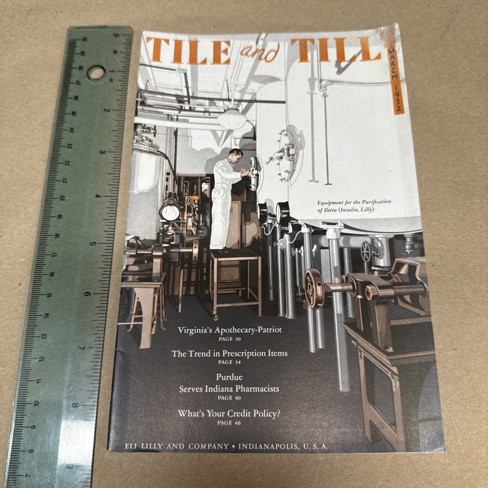 Tile And Till Magazine Eli Lilly And Company March 1932 Indianapolis Indiana