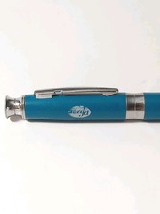 Vintage Pfizer Lipitor Pharmaceutical Ballpoint Pen Blue Metal Drug Rep