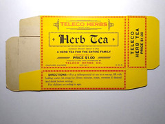 Teleco Herb Tea Vintage Original EMPTY Product Box Teleco Herbs Co. Chicago ILL