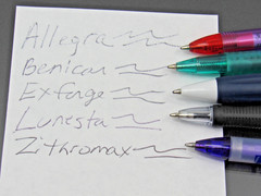 Drug Rep Lot 5 PENS Allegra Benicar Exforge Lunesta Zithro Pharmaceutical Promo