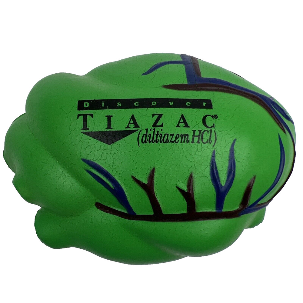 Tiazac Pharmaceutical Advertising Stress Ball Heart Green 1995 Vintage RARE