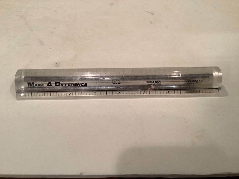 RARE BEXTRA DISCONTINUED DRUG REP PROMO CLEAR PLASTIC RULER