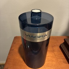 Vtg 1995 VIAGRA Jar Storage Container CANISTER Pharmaceutical Drug Promo BLUE
