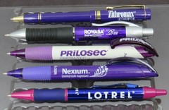 Drug Rep Lot 10 PENS Shades of Purple Pharmaceutical Promo Medical Advertising