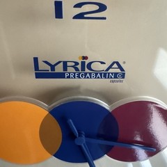 Advertising Pharma Drug Rep Promo LYRICA PREGABALIN Wall Clock NEW WORKS 10” sq