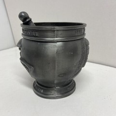 Vintage Pewter Mortar & Pestle Display Only By Schering Corp.