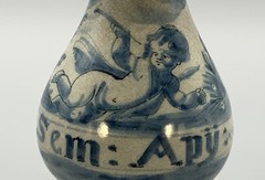 17th-Century Italian Savona Majolica Albarello Drug Pharmacy Jar Bottles