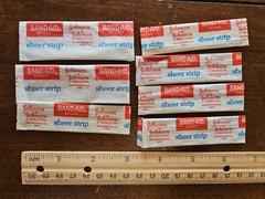 Vintage 1960s Johnson & Johnson First Aid Auto Kit Case w/ Supplies Plastic