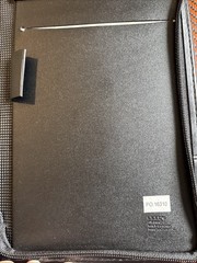 Depuy Johnson & Johnson Co. Leather Leeds Notebook Organizer Leather Black Rare
