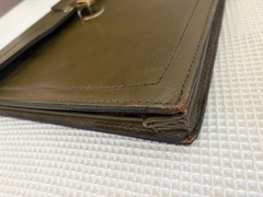 Hoffman La Roche Vintage Leather Document Bag Homa Nutley NJ Pharmaceutical Rep
