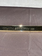 Vintage Roche Pharmaceutical Recognition Pen HIVID MAZICON Roche 1992 Gold Metal
