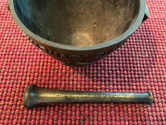 Vintage Schering Brass Mortar & Pestle Secundum Artem Pharmacy Class 1971 RX