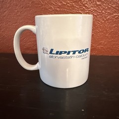 Vintage Lipitor Coffee Mug Cup Pharma Drug Rep Advertising Doctor White 11 oz