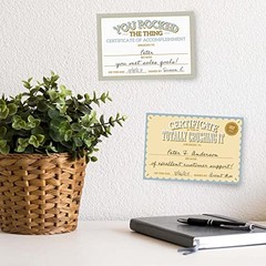 Achievement Certificate Fill in Sticky Note Pads / 6″ x 4″ Motivational