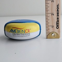Ambien CR Stress Ball Promo Pharmaceutical Collectible Blue Yellow White Good